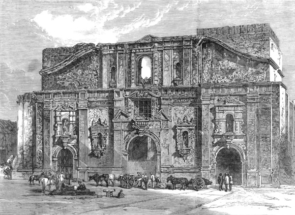 The terrible calamity in Santiago, Chili: ruins of La Compania [Compañía] Church, 1864. Creator: Unknown.