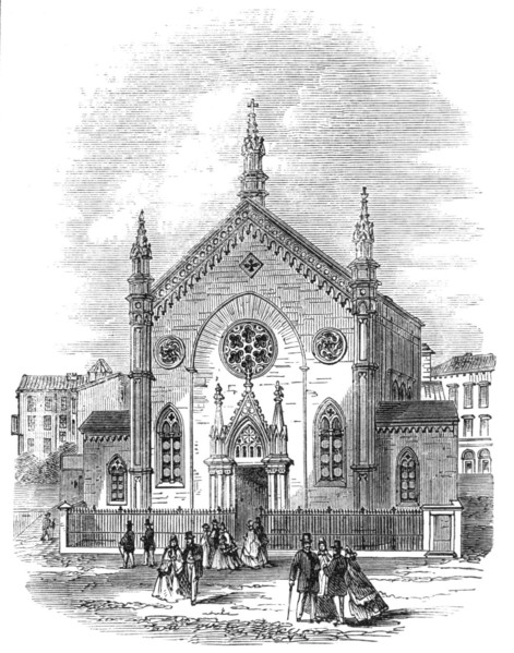 New Protestant church at Leghorn, 1864. Creator: Unknown.