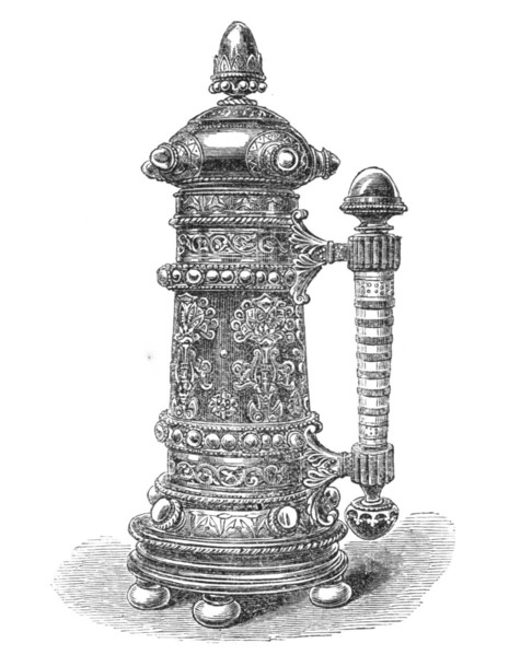Tankard presented to the Nottingham (Robin Hood) Rifle Corps by the Duke of St. Albans, 1864. Creator: Unknown.