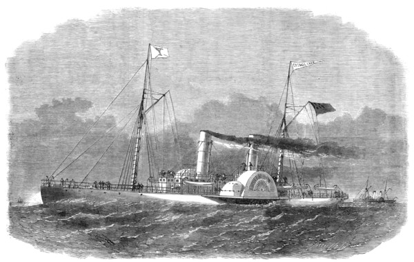 The Colonel Lamb blockade-runner, built at Liverpool, 1864. Creator: Smyth.