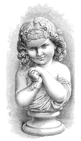 The Hop Queen, sculptured by G. Halse, in the Exhibition of the British Institution, 1864. F Creator: Unknown.