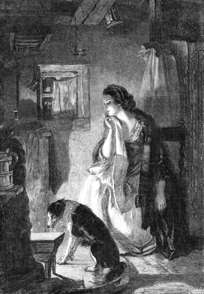 The Waefu' Heart, by T. Duncan, A.R.A., in the gallery of the South Kensington Museum, 1864. Creator: W Thomas.