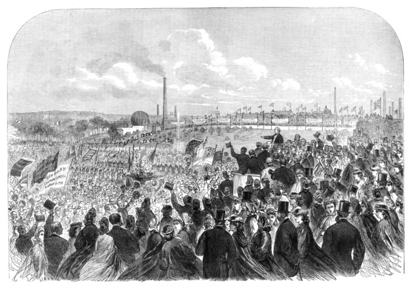 The opening of the People's Park, Farnworth, near Bolton, Lancashire, 1864. Creator: Unknown.