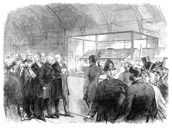 Earl Russell at the opening of the North London Working-men's Exhibition, 1864. Creator: Unknown.
