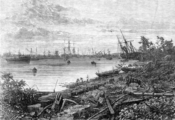 Effects of the cyclone at Calcutta, 1864. Creator: Unknown.