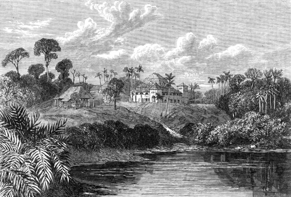 Views in Borneo: Government House, Sarawak, 1864. Creator: Mason Jackson.