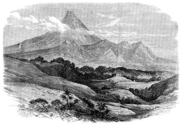 Mount Egmont, in the province of New Plymouth (Taranaki), North Island, New Zealand, 1862. Creator: Unknown.
