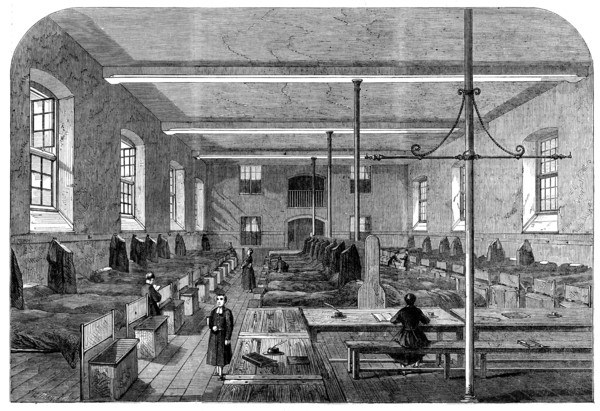 The Great Schools of England: one of the dormitories at Christ's Hospital School, 1862. Creator: Unknown.