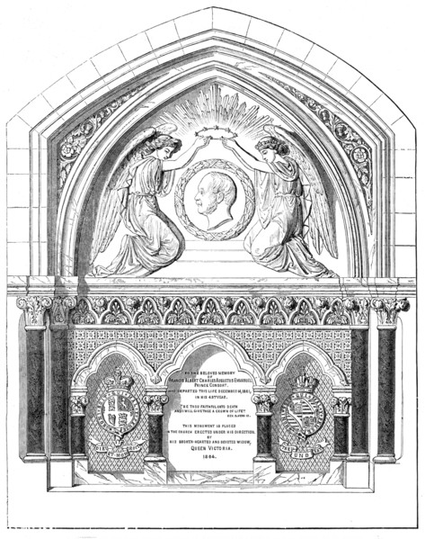 Monument to the late Prince Consort In Whippingham Church, Isle of Wight, by W. Theed, 1864. Creator: Unknown.