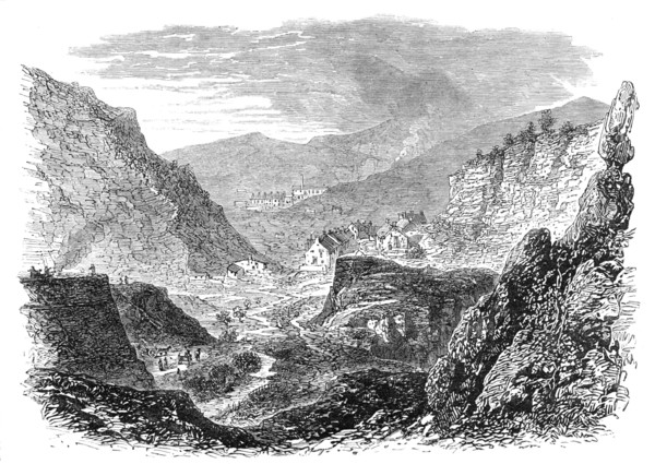 The British Association at Bath: the village and quarries at Holwell, near Bath, 1864. Creator: Unknown.
