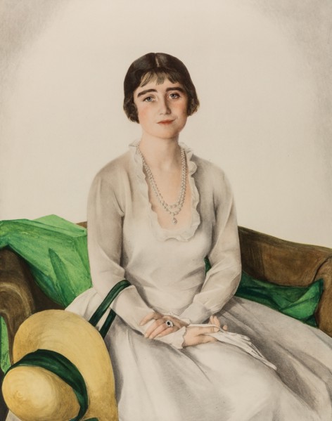 Her Majesty Queen Elizabeth Bowes-Lyon (1900-2002), c. 1925.