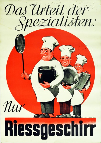 The Specialists' Verdict: Only Riess Dishes, 1930s. Creator: Anonymous.