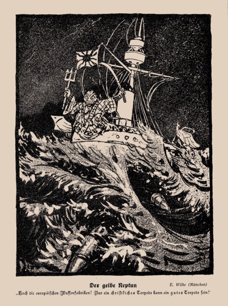 Yellow Neptune. From the magazine "Jugend: Münchner illustrierte Wochenschrift für Kunst...", 1905. Creator: Wilke, Erich (1879-1936).