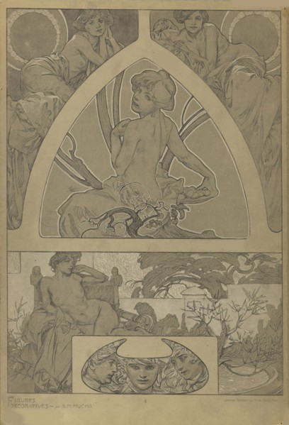 Figures décoratives, 1902. Creator: Mucha, Alfons Marie (1860-1939).