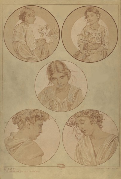 Figures décoratives, 1902. Creator: Mucha, Alfons Marie (1860-1939).