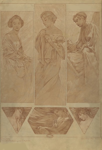 Figures décoratives, 1902. Creator: Mucha, Alfons Marie (1860-1939).