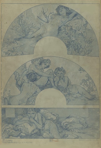 Figures décoratives, 1902. Creator: Mucha, Alfons Marie (1860-1939).