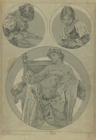Figures décoratives, 1902. Creator: Mucha, Alfons Marie (1860-1939).
