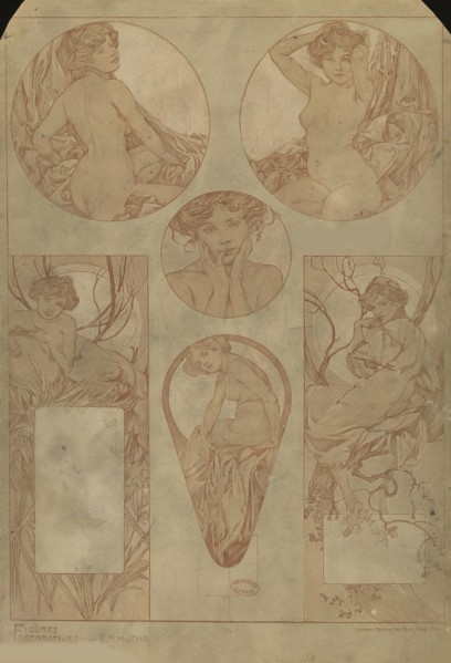 Figures décoratives, 1902. Creator: Mucha, Alfons Marie (1860-1939).