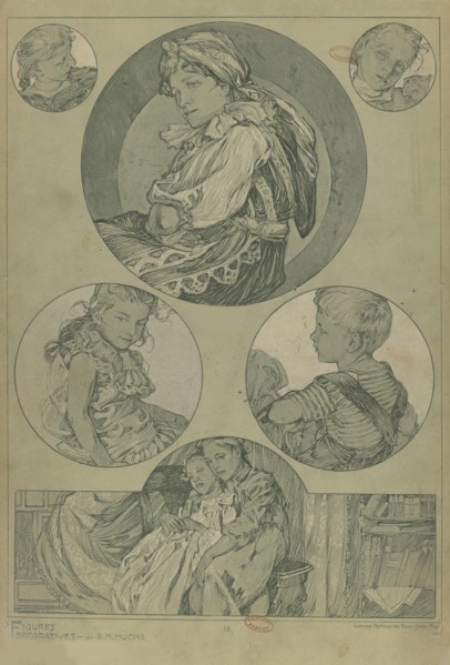 Figures décoratives, 1902. Creator: Mucha, Alfons Marie (1860-1939).