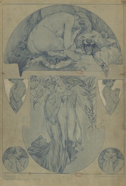 Figures décoratives, 1902. Creator: Mucha, Alfons Marie (1860-1939).