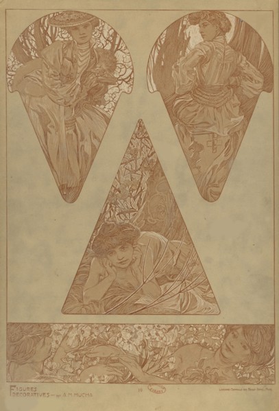 Figures décoratives, 1902. Creator: Mucha, Alfons Marie (1860-1939).