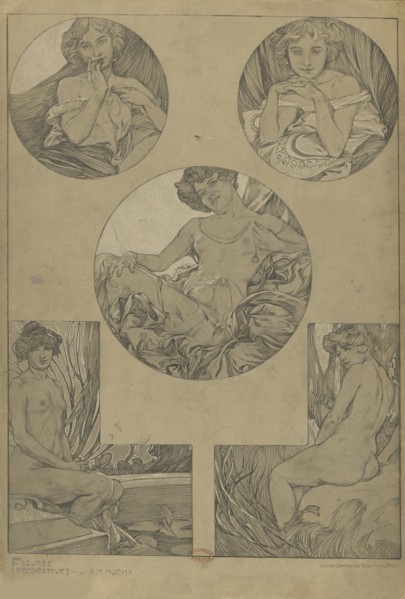 Figures décoratives, 1902. Creator: Mucha, Alfons Marie (1860-1939).