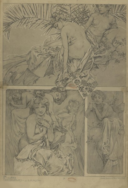 Figures décoratives, 1902. Creator: Mucha, Alfons Marie (1860-1939).