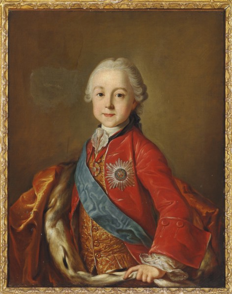 Portrait of Tsar Paul I of Russia (1754-1801) as Zarevich, Second Half of the 18th cen.. Creator: Rotari, Pietro Antonio (1707-1762).