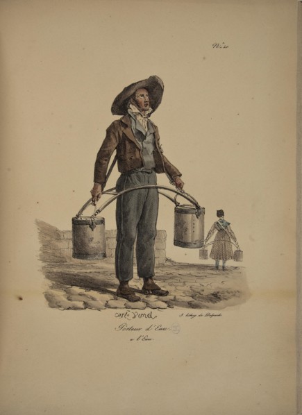 Water Bearer. From the Series "Cris de Paris" (The Cries of Paris), 1815. Creator: Vernet, Carle (1758-1836).