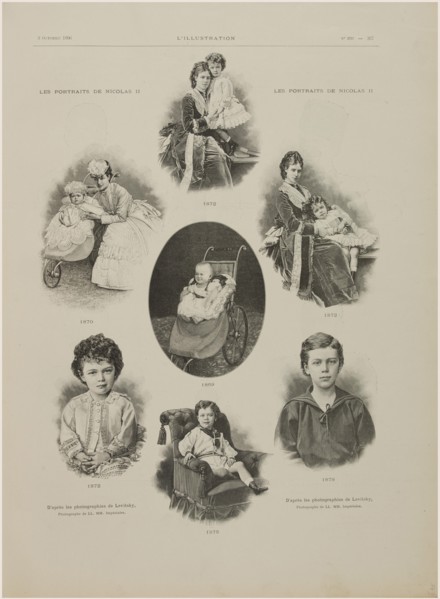 Portraits of Emperor Nicholas II from the period from 1869 to 1875, 1896. Creator: Anonymous.
