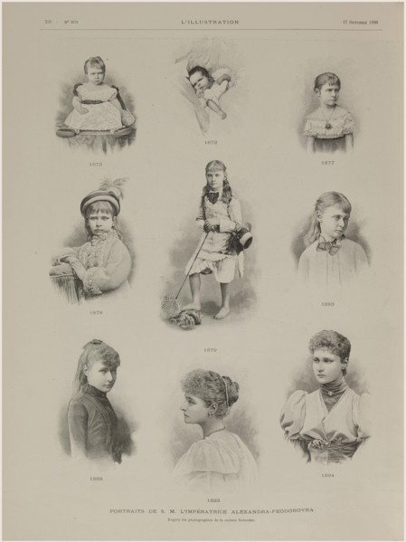 Portraits of Empress Alexandra Fyodorovna of Russia (1872-1918), 1896. Creator: Anonymous.