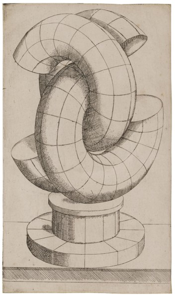 Perspective Study with Three C-Shaped Bodies Pushed into Each Other, 1567. Creator: Zündt, Mathis (1498-1572/81).