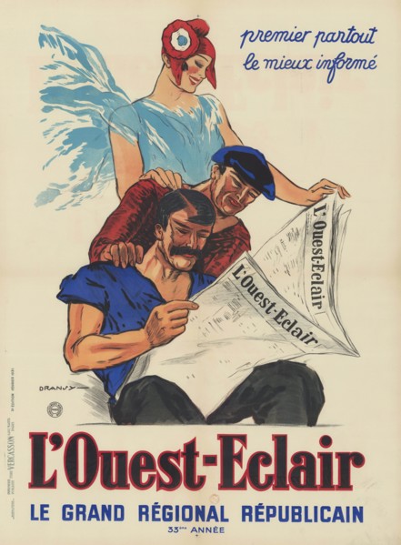 L'Ouest-éclair, le grand régional républicain, 1931. Creator: Dransy, Jules Isnard (1883-1945).
