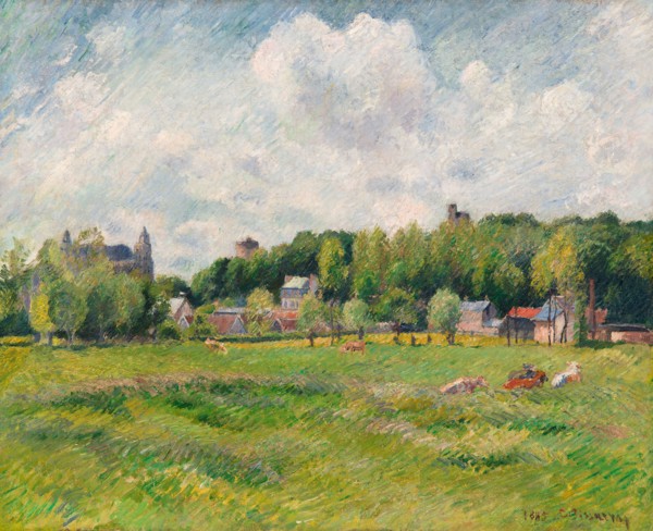 Prairies à Gisors, 1885. Creator: Pissarro, Camille (1830-1903).