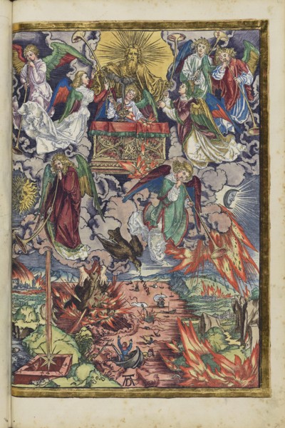 The seventh seal and the first four trumpets. From the Apocalypse (Revelation of John), 1511. Creator: Dürer, Albrecht (1471-1528).