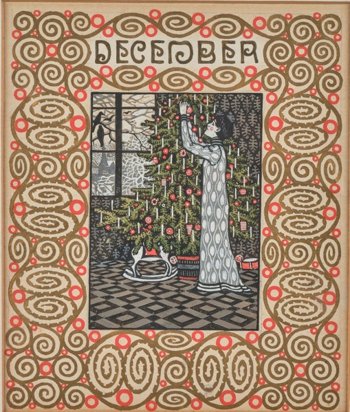 The Christmas tree. Monthly newsletter: December. Creator: Krenek, Carl (1880-1949).