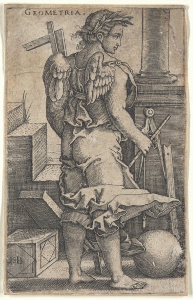 Geometry, from the episode "The Seven Liberal Arts", 1530-1540. Creator: Beham, Hans Sebald (1500-1550).