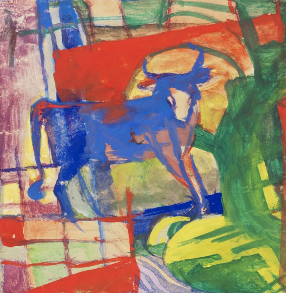 Blue cow, 1913-1914. Creator: Marc, Franz (1880-1916).
