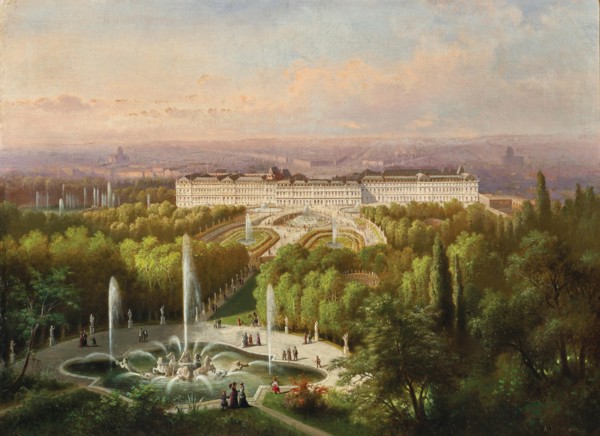 View of Versailles Palace, Second half of the 19th century. Creator: Rieger, Alberto (1834-1904).