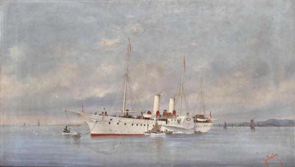 Radaviso "Miramar", the Imperial Austrian state yacht, 1893. Creator: Kappler, Gustav (1855-1922).