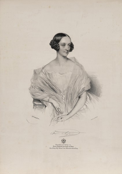 Portrait of ballet dancer Marie Taglioni (1804-1884), c.1839. Creator: Kriehuber, Josef (1800-1876).