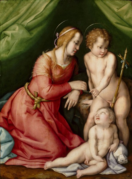 Madonna and Child with the Infant Saint John, First half of the 16th century. Creator: Foschi, Pier Francesco di Jacopo (1502-1567).