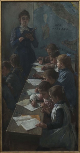 The Dictation (Il dettato), 1891. Creator: Cosola, Demetrio (1851-1895).