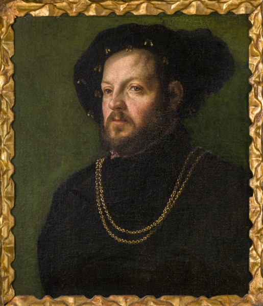 Portrait of a gentleman with a black beret, 1530-1535. Creator: Girolamo da Carpi (Girolamo Sellari) (1501-1556).