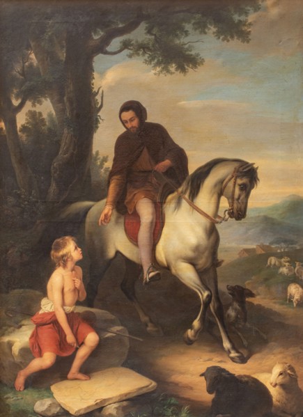 Cimabue and Giotto, 1854. Creator: Besteghi, Andrea (1817-1869).