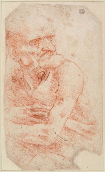 Study of an Old Man, Second half of the 15th century. Creator: Leonardo da Vinci (1452-1519).