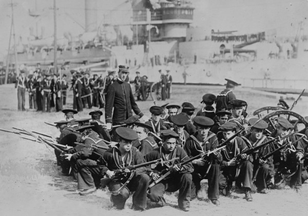 Sailor's shore drill, between c1910 and c1915. Creator: Bain News Service.