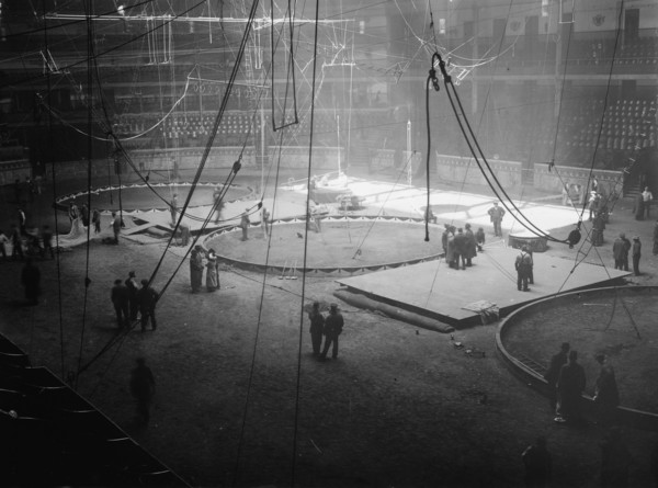 Preparing for Circus Week - Madison Sq. Garden, 1913. Creator: Bain News Service.