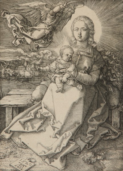 Madonna Crowned By An Angel, 1520. Creator: Albrecht Durer.